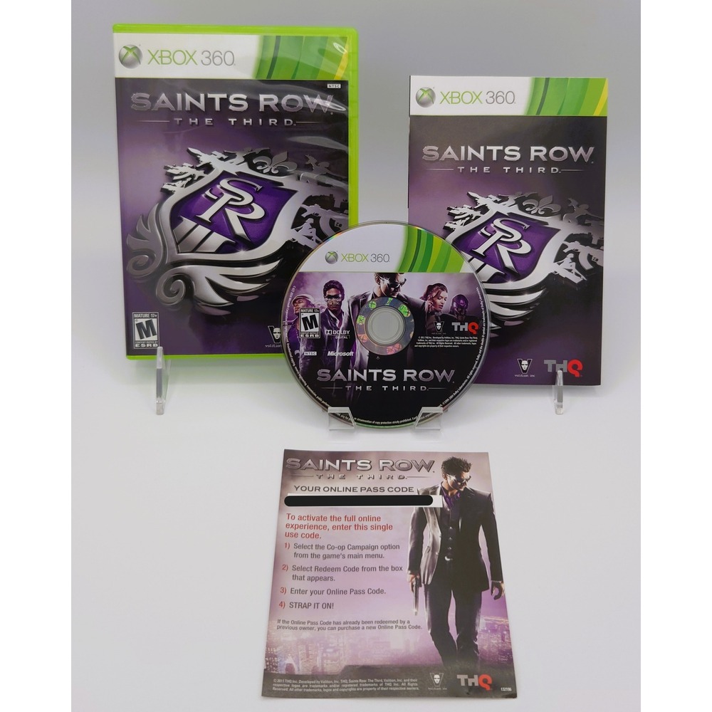 Saints Row The Third - Xbox 360 - CIB w/ Manual & Insert - Tested